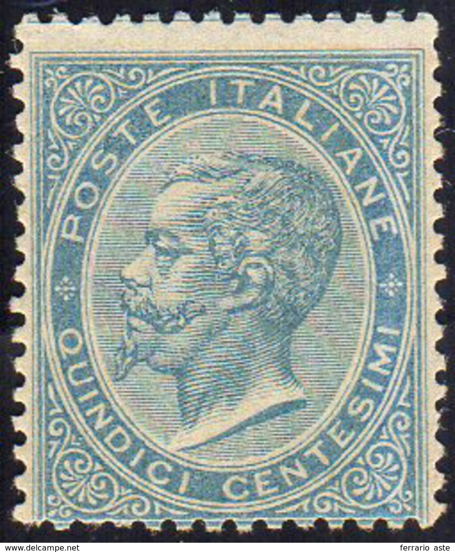 1863 - 15 Cent. De La Rue (L18), Discreta Centratura, Gomma Integra, Perfetto. Cert. Diena.... - Autres & Non Classés