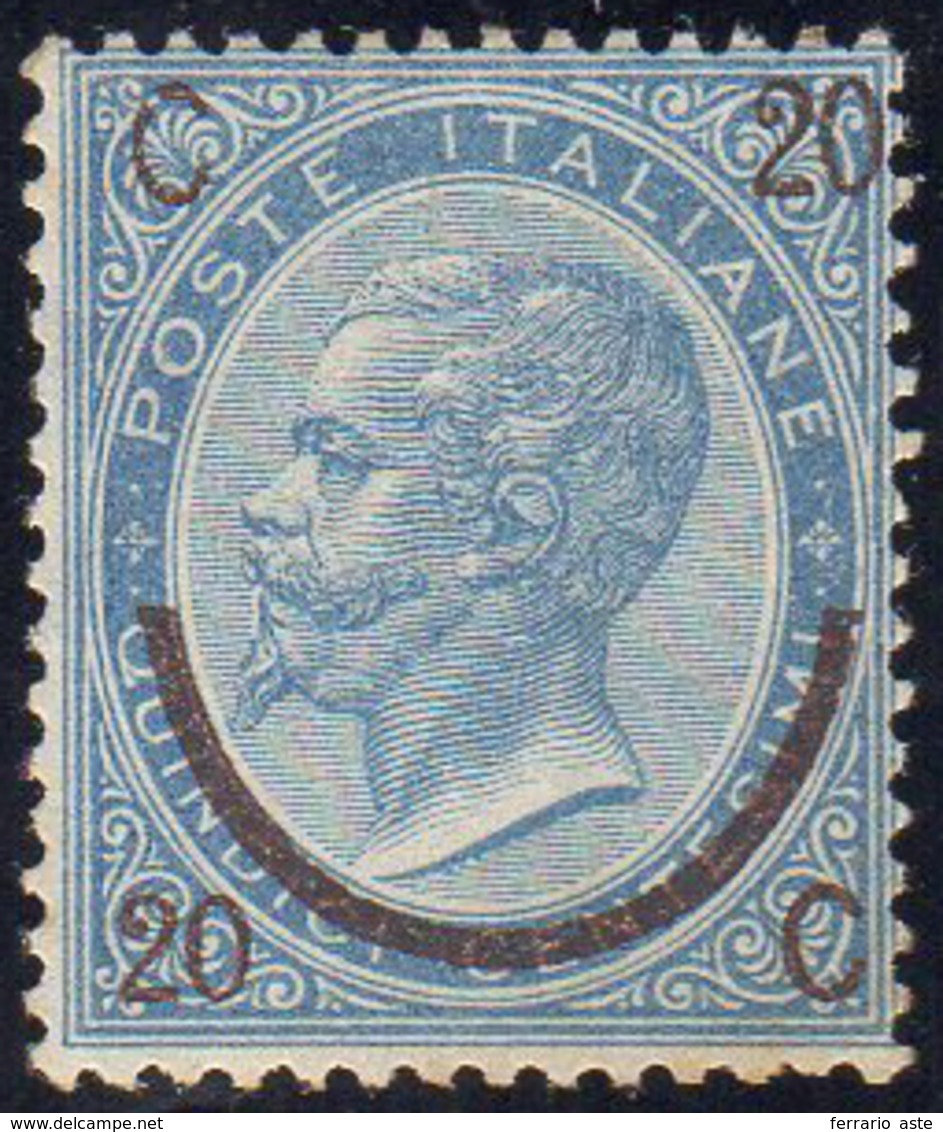 1865 - 20 Cent. Su 15 Cent. Ferro Di Cavallo, III Tipo (25), Discreta Centratura, Gomma Originale, P... - Autres & Non Classés