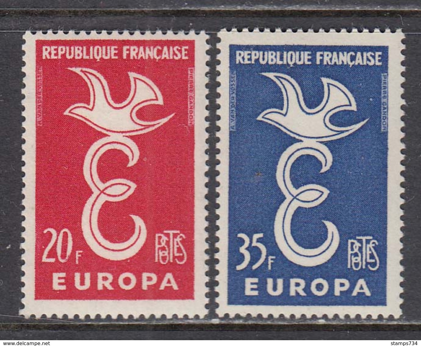 France 1958 - EUROPA CEPT, YT 1173/74, Neufs** - Nuevos