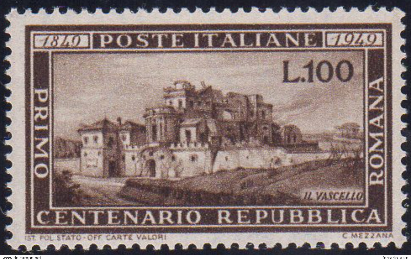 1949 - 100 Lire Romana (600), Ottima Centratura, Gomma Integra, Perfetto.... - Autres & Non Classés