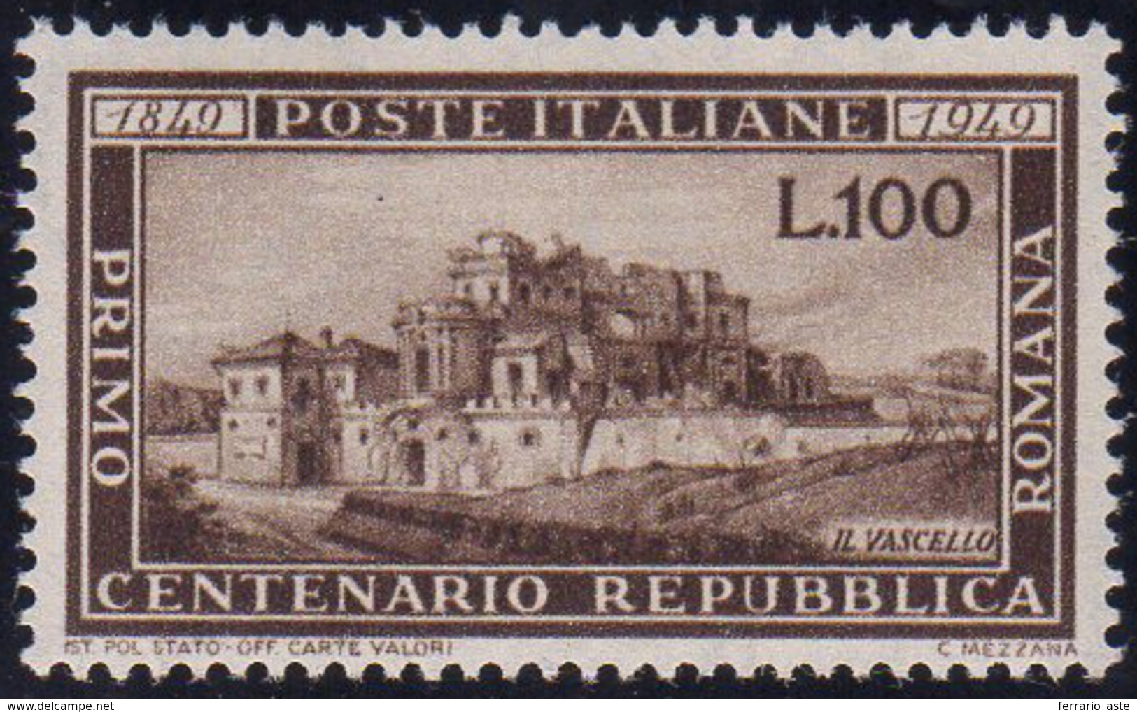 1949 - 100 Lire Romana (600), Ottima Centratura, Gomma Integra, Perfetto. Bello!... - Autres & Non Classés