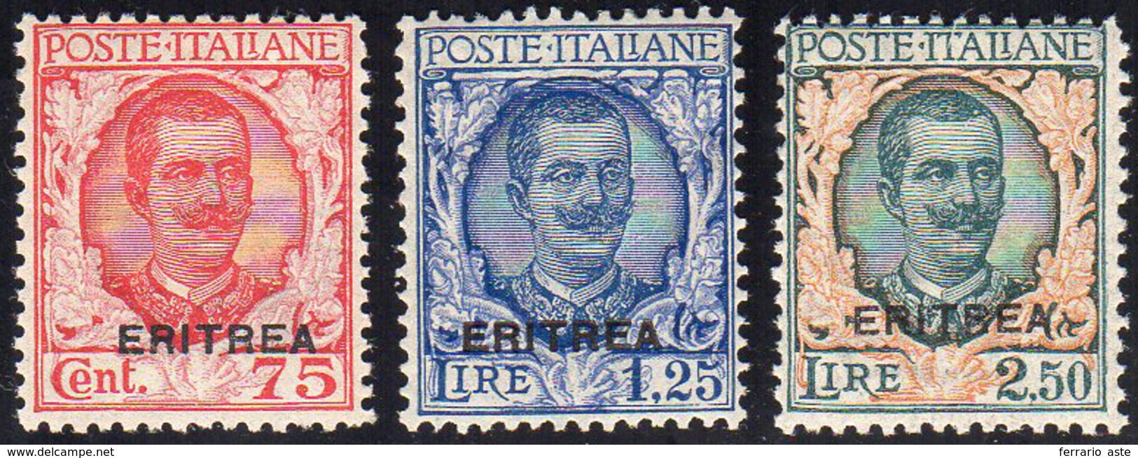 1926 - Floreale Soprastampati (113/115), Perfetti, Gomma Originale Integra. Ferrario.... - Erythrée