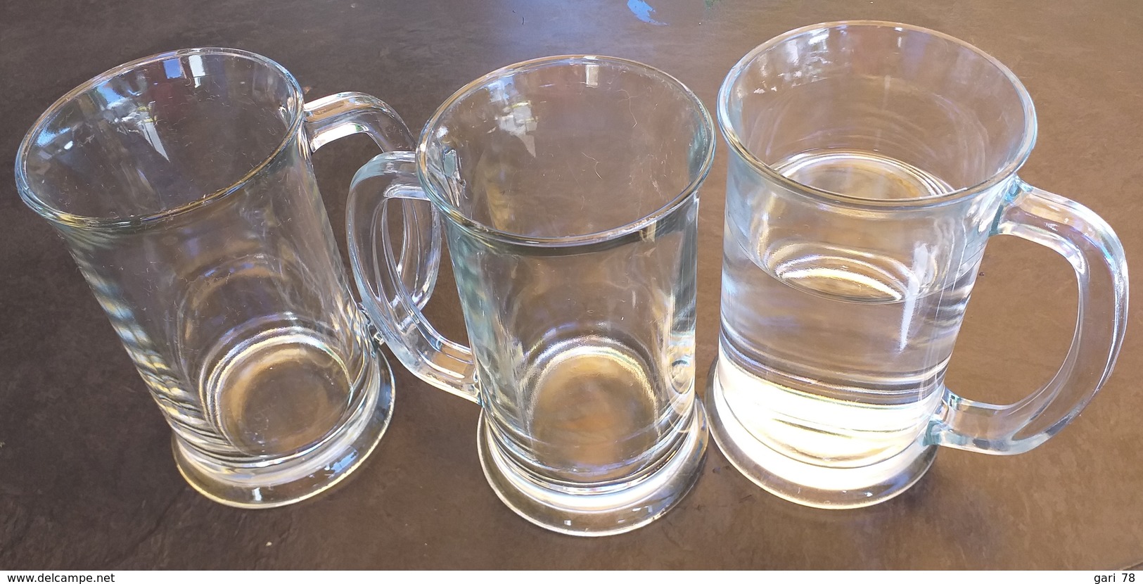 Lot De 3 Chopes En Verre épais, Contenance 39.5 Cl - Verres