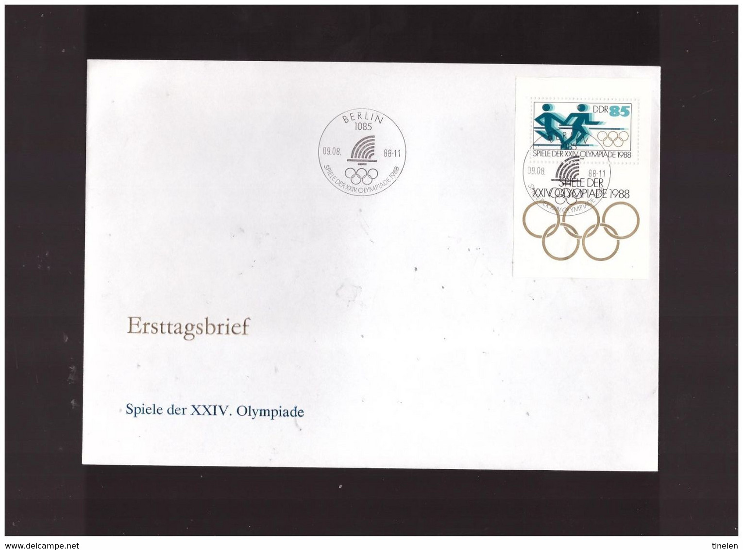 DDR - 9 8 1988 MAXI BUSTA FDC BLOCK 94  OLIMPIADI SEOUL - Estate 1988: Seul