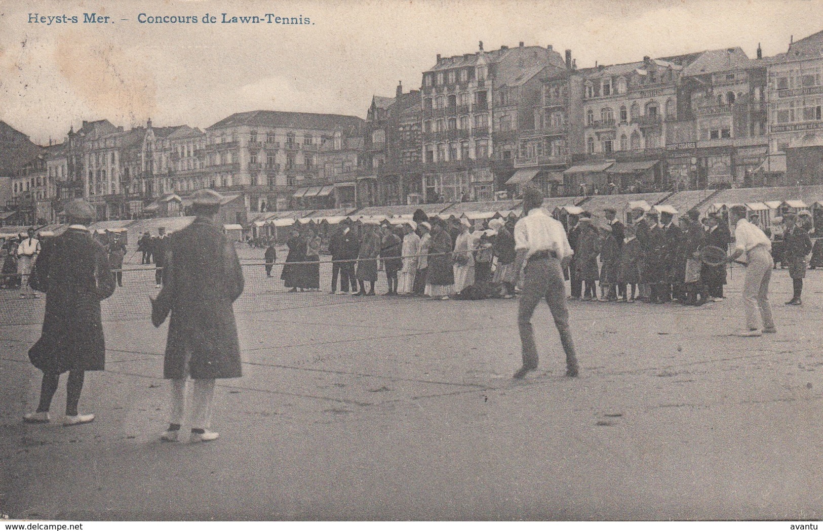 HEIST / LAWN TENNIS WEDSTRIJD OP HET STRAND / CONCOURS  1910 - Heist