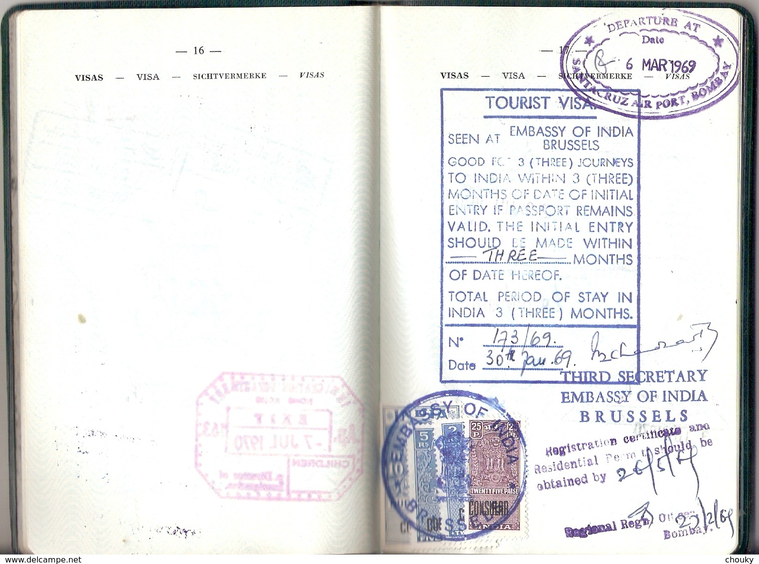 Passeport Belge (1968) - Historical Documents