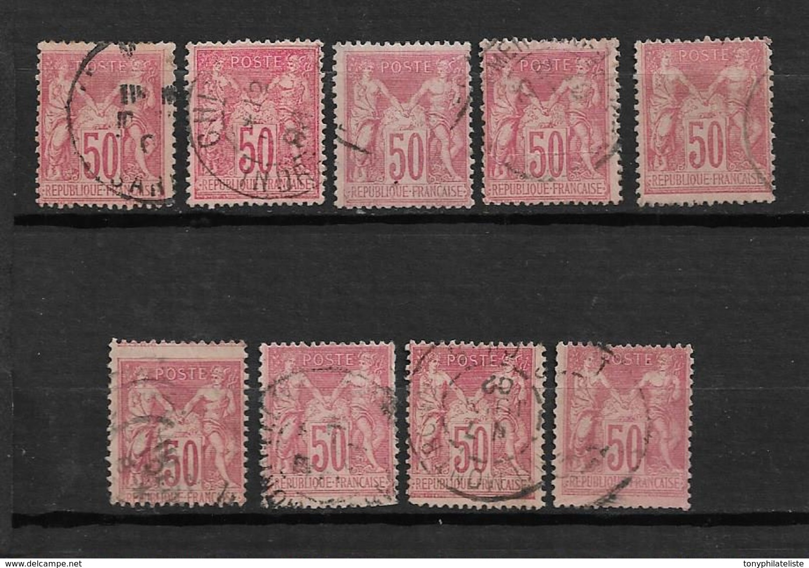 France Type Sage De 1900 N°104 Type I Oblitéré  9 Exemplaires Cote 405€ - 1898-1900 Sage (Type III)