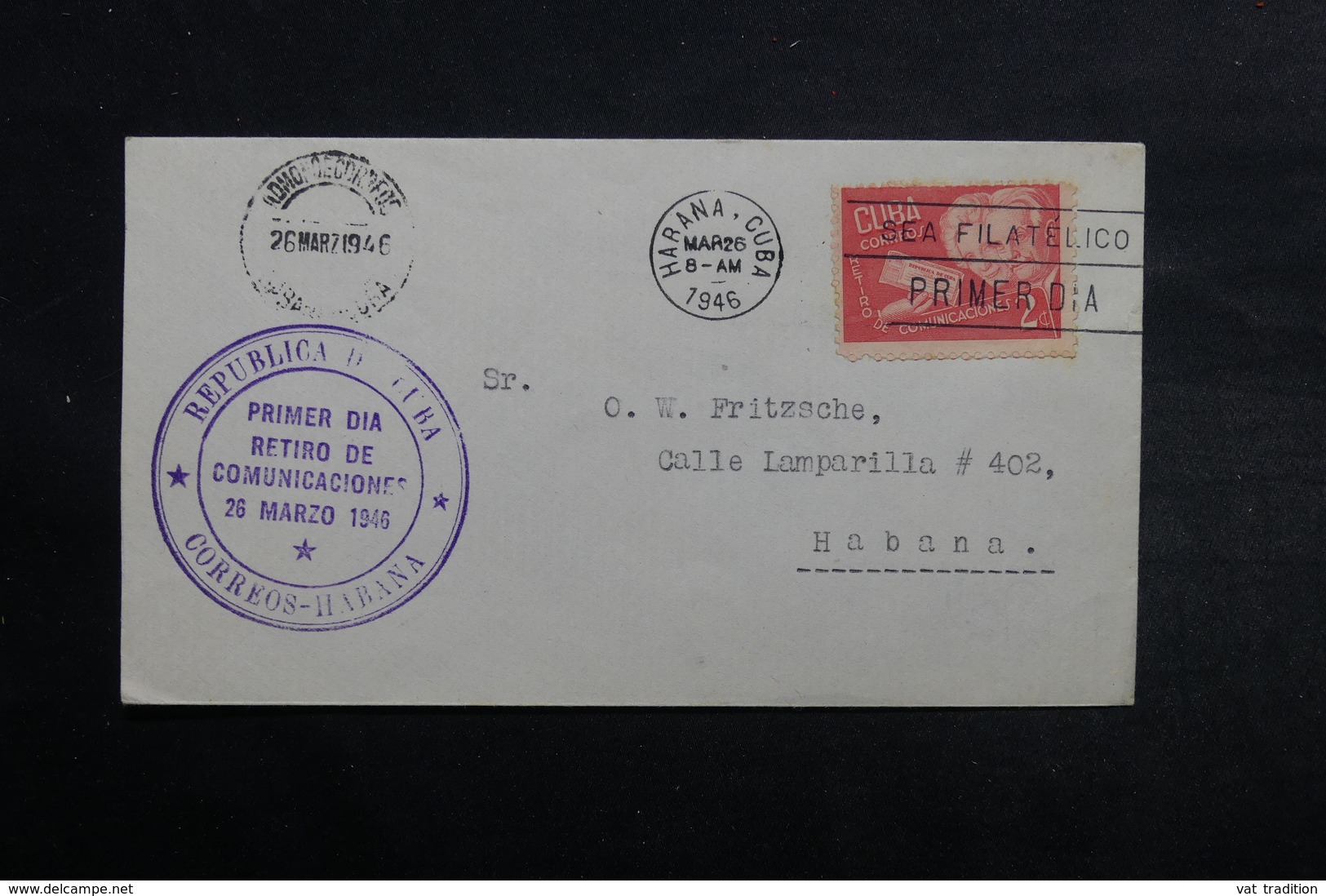 CUBA - Enveloppe FDC En 1946 - L 33047 - FDC