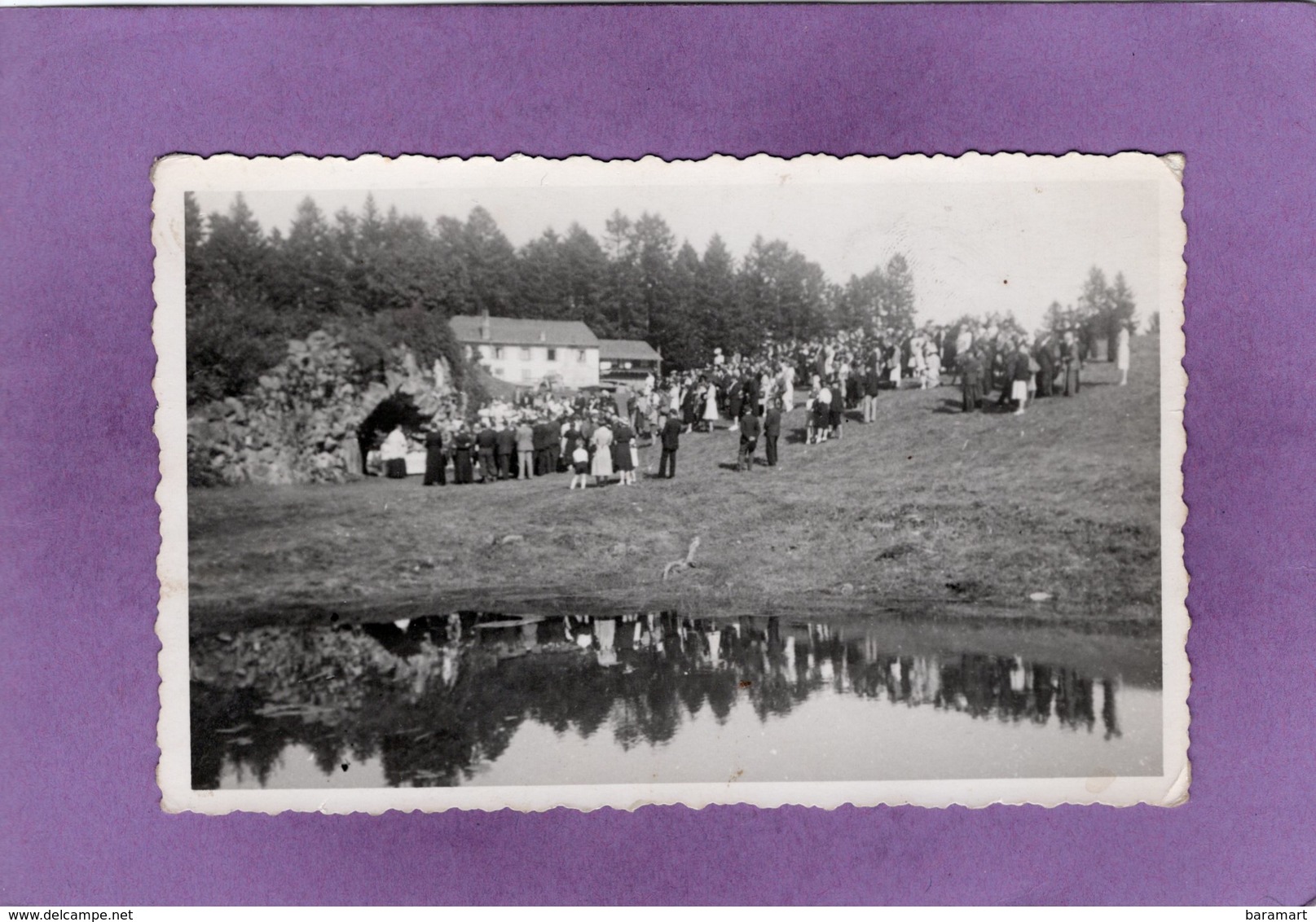 88 VENTRON  Carte Photo Céremonie Religieuse à Frère Joseph Devant La Grotte Grosse Animation - Andere & Zonder Classificatie