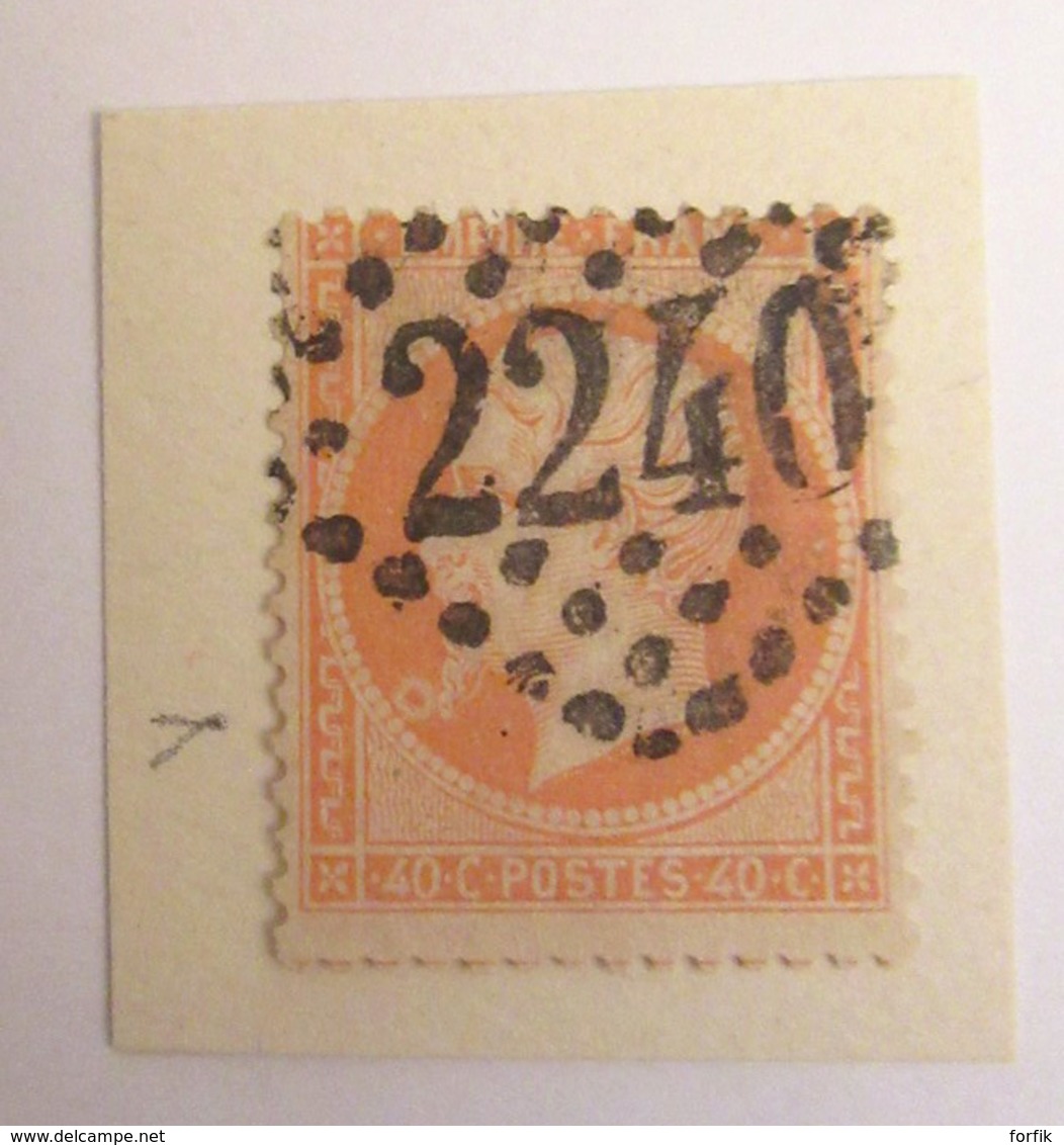 Timbre Napoléon III 40c YT N°23 - Variété "BULLE" à Gauche Du Bouc - Oblitéré GC 2240 - 1862 Napoleon III