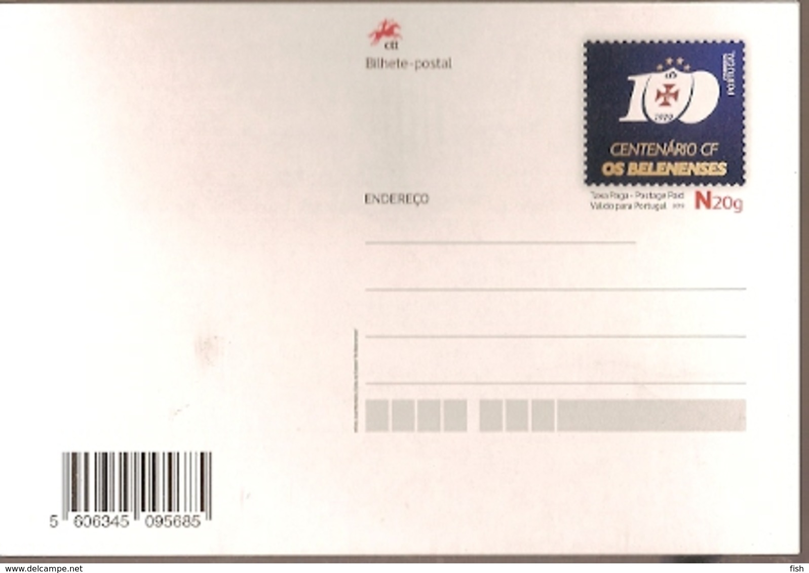 Portugal  ** & Postal Stationery, Centenary Belenenses Football Club 1919-2019 (8683) - Autres & Non Classés