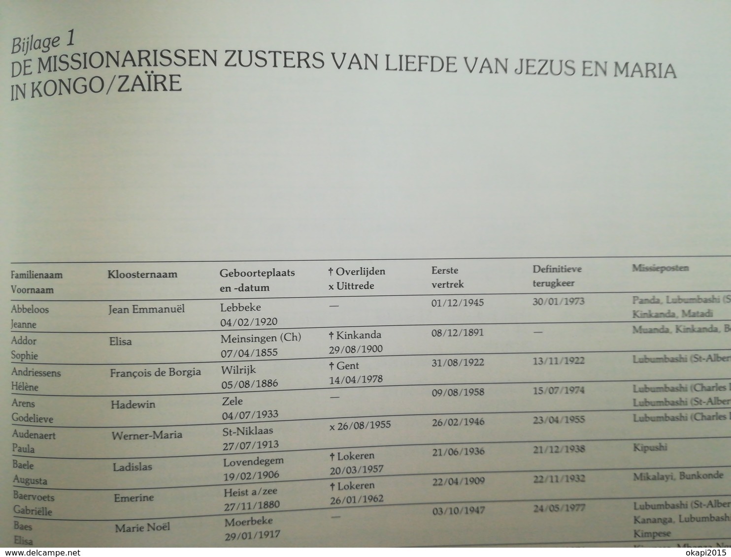 100 JAAR ZUSTERS VAN LIEFDE J. M. IN ZAÏRE 1891 - 1991 boek geschiedenis régionalisme Congo Kolonie België Belgique