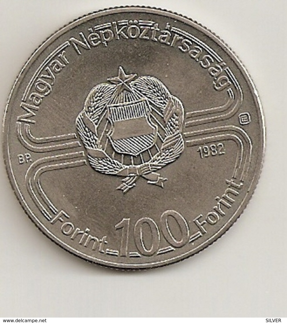 HONGRIE HUNGARY HUNGRIA 100 FORINT 1982 World Football Championshi RARE  MINTAGE 150 000 RARE 103 - Hongrie