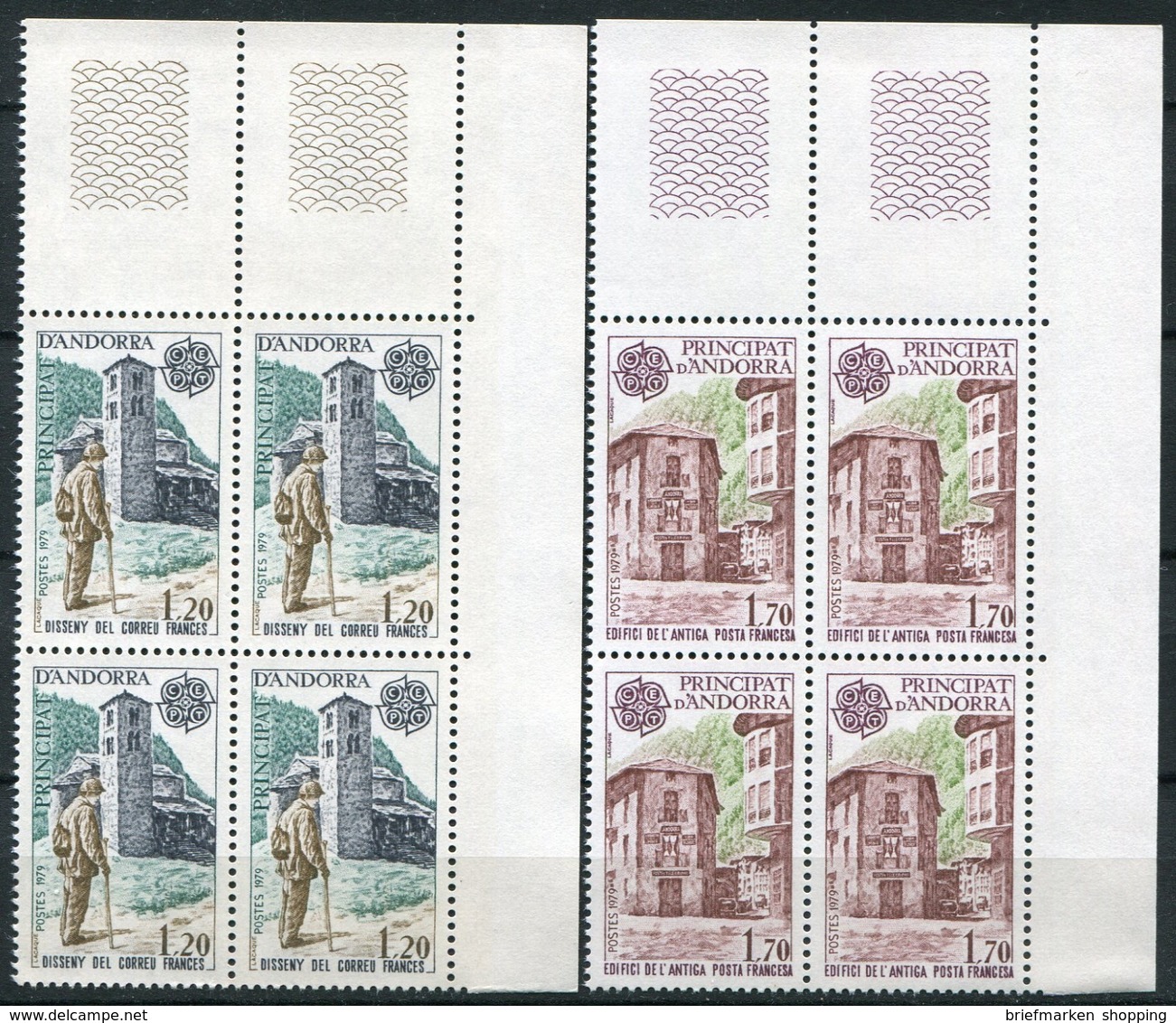 Andorra - Andorre -  Michel 297-298 Viererblock / Bloc De 4 - ** Mnh Neuf Postfris - Ungebraucht