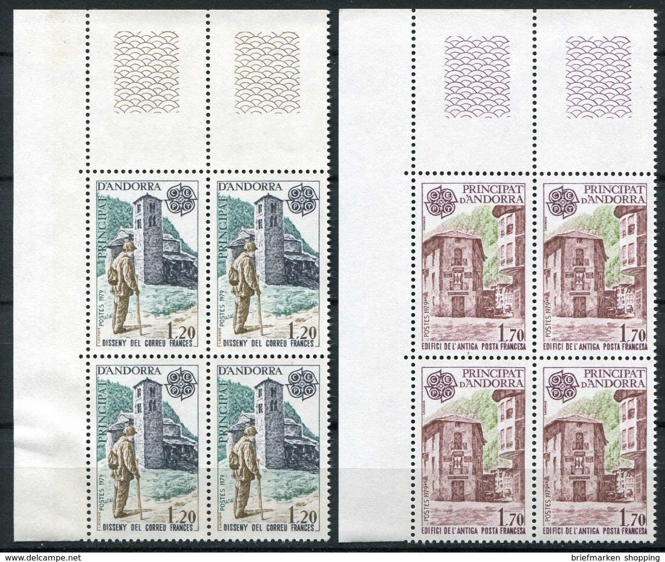 Andorra - Andorre -  Michel 297-298 Viererblock / Bloc De 4 - ** Mnh Neuf Postfris - Ungebraucht