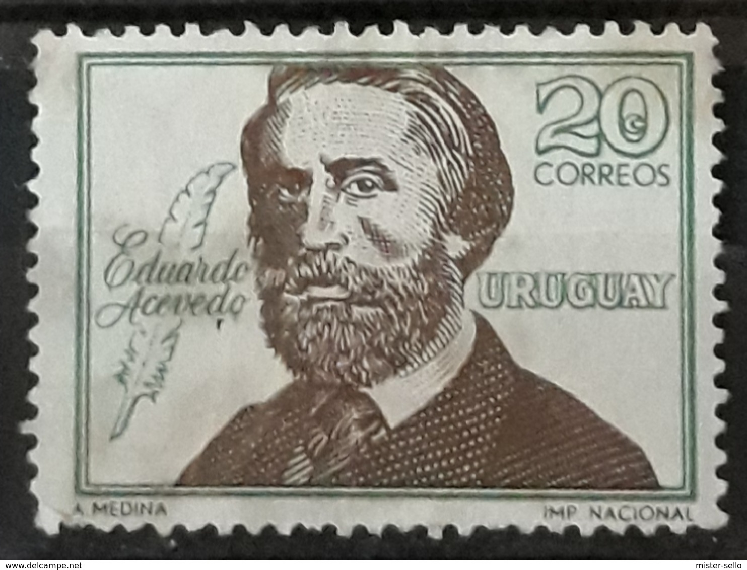 URUGUAY 1967 Eduardo Acevedo Commemoration. USADO - USED. - Uruguay