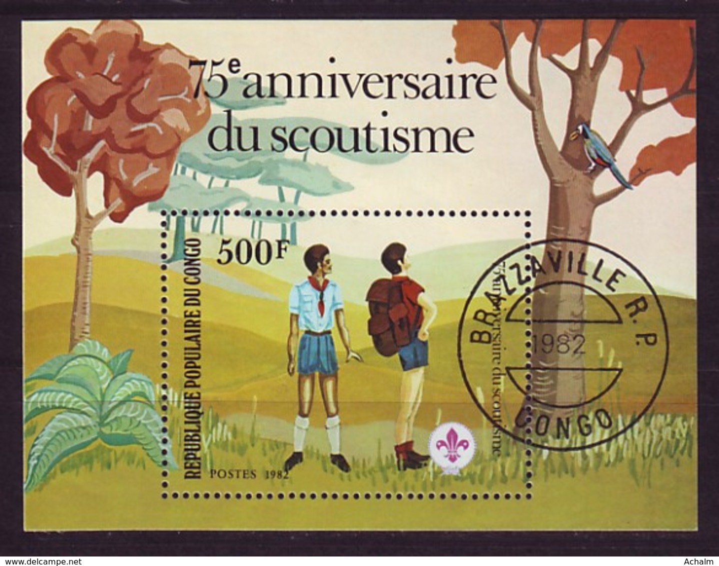 Kongo Congo (Brazzaville) 1982 - MiNr. Block 29 O Used - Pfadfinder - Usati