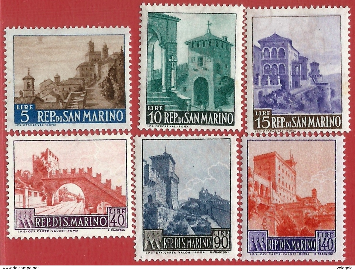 San Marino. 1966. Mi 856 / 861. Monuments - Nuevos