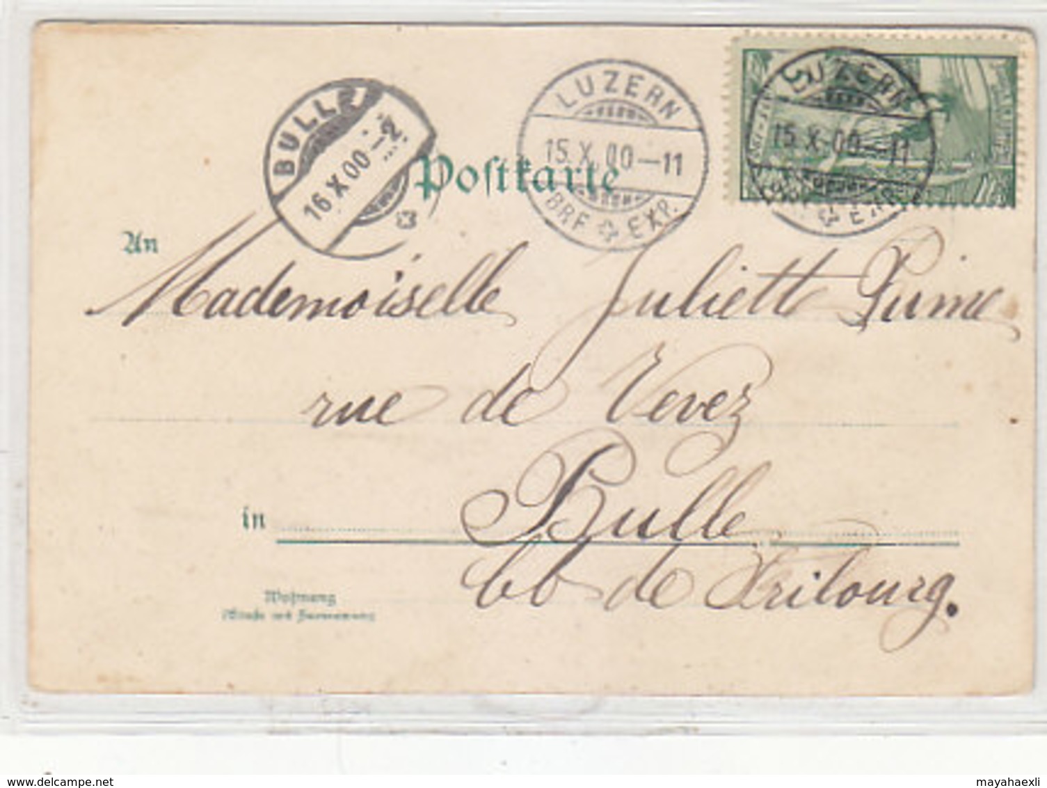 Gruss Aus Luzern - Litho - UPU - 1900           (90623) - Lucerna