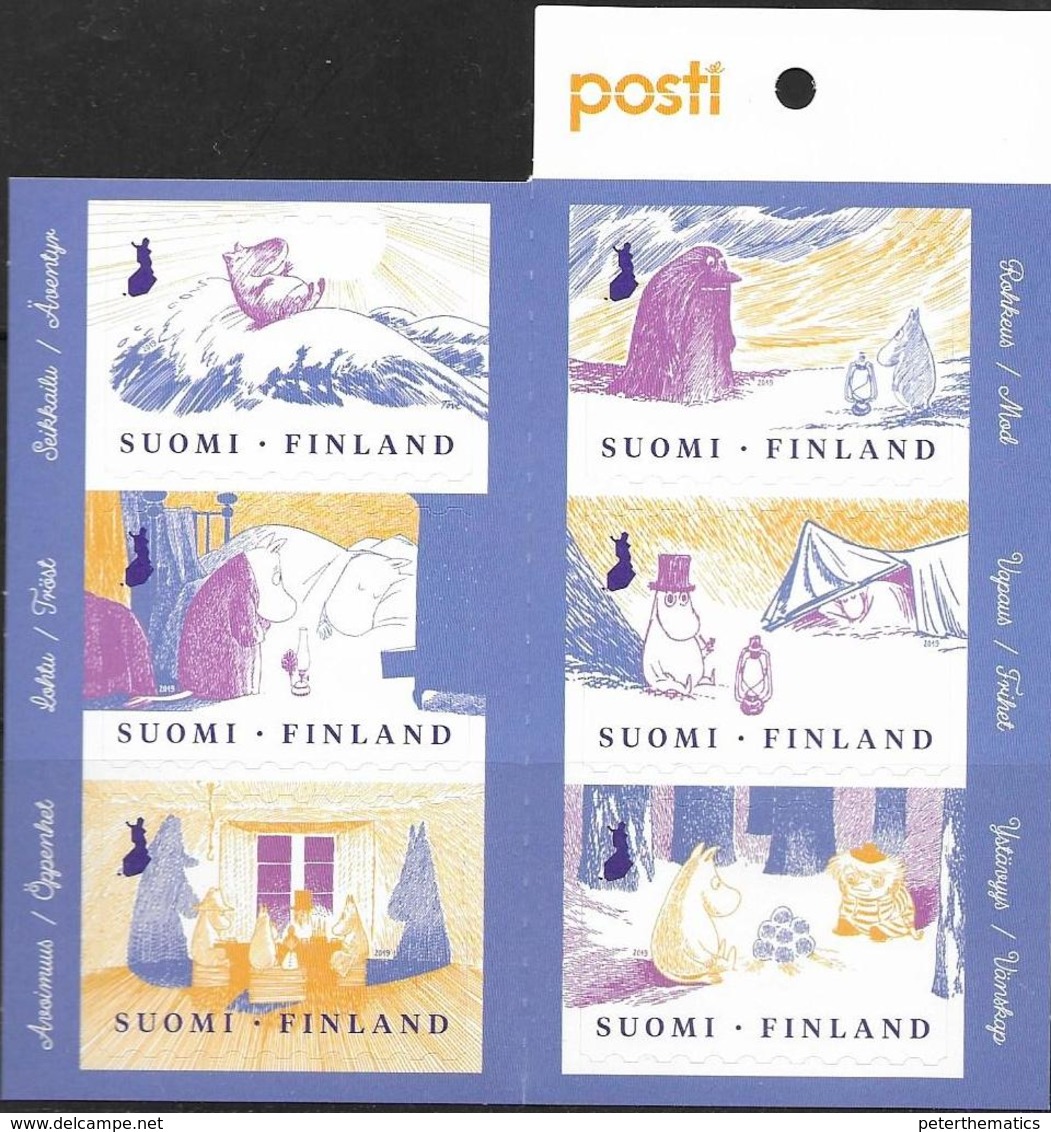 FINLAND, 2019, MNH, MOOMINS , ADVICE TO THE GOOD LIFE, MOUNTAINS,  BOOKLET - Other & Unclassified