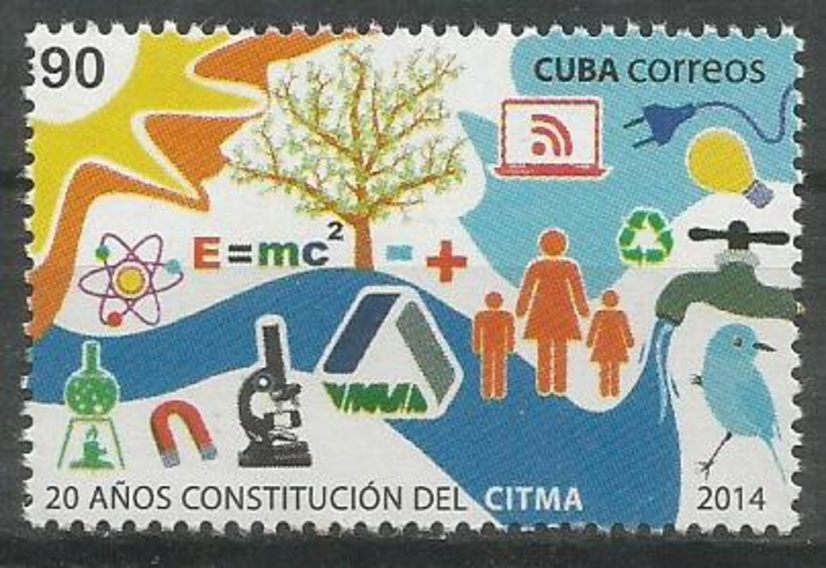 Cuba 2014 20th Anniversary Of CITMA (Einstein Ecuation) 1v MNH - Nuevos