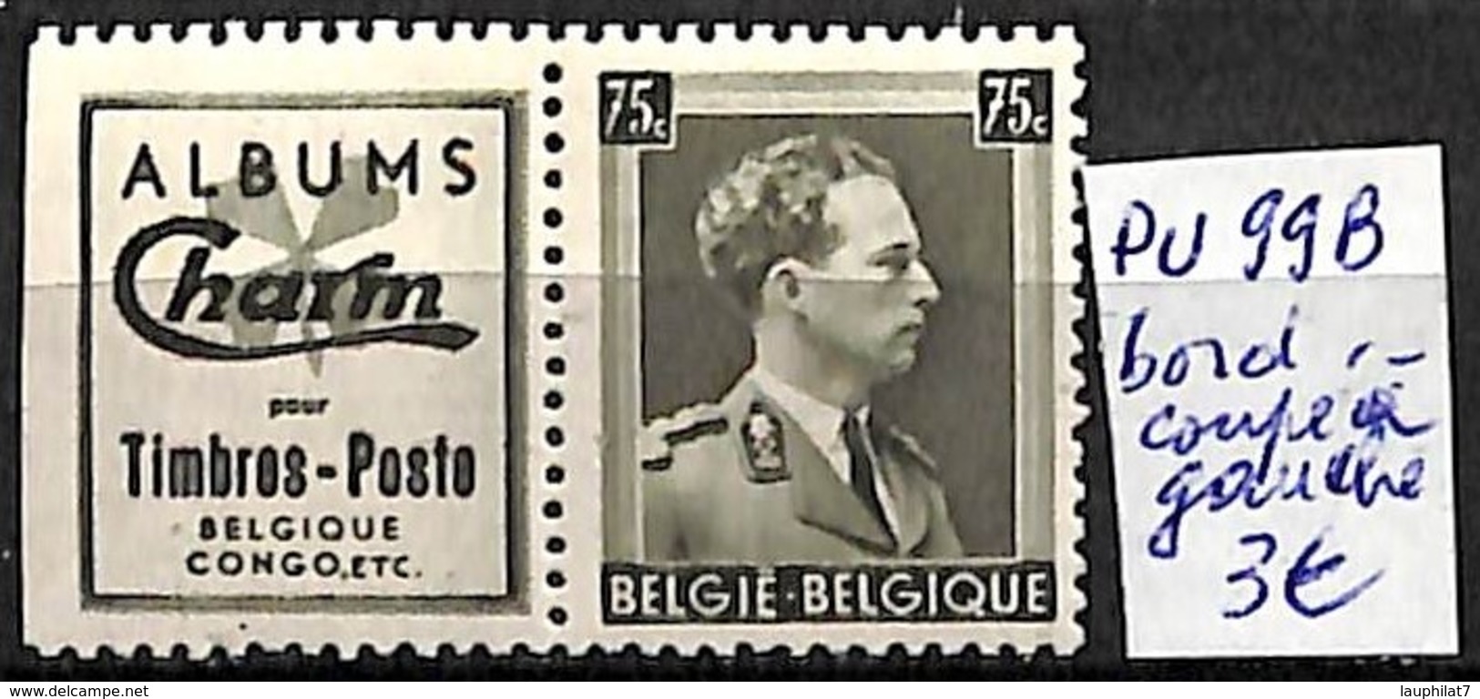 [830511]TB//**/Mnh-Belgique  - PU 99B, Bord Coupé à Gauche, Familles Royales, Rois - Autres & Non Classés