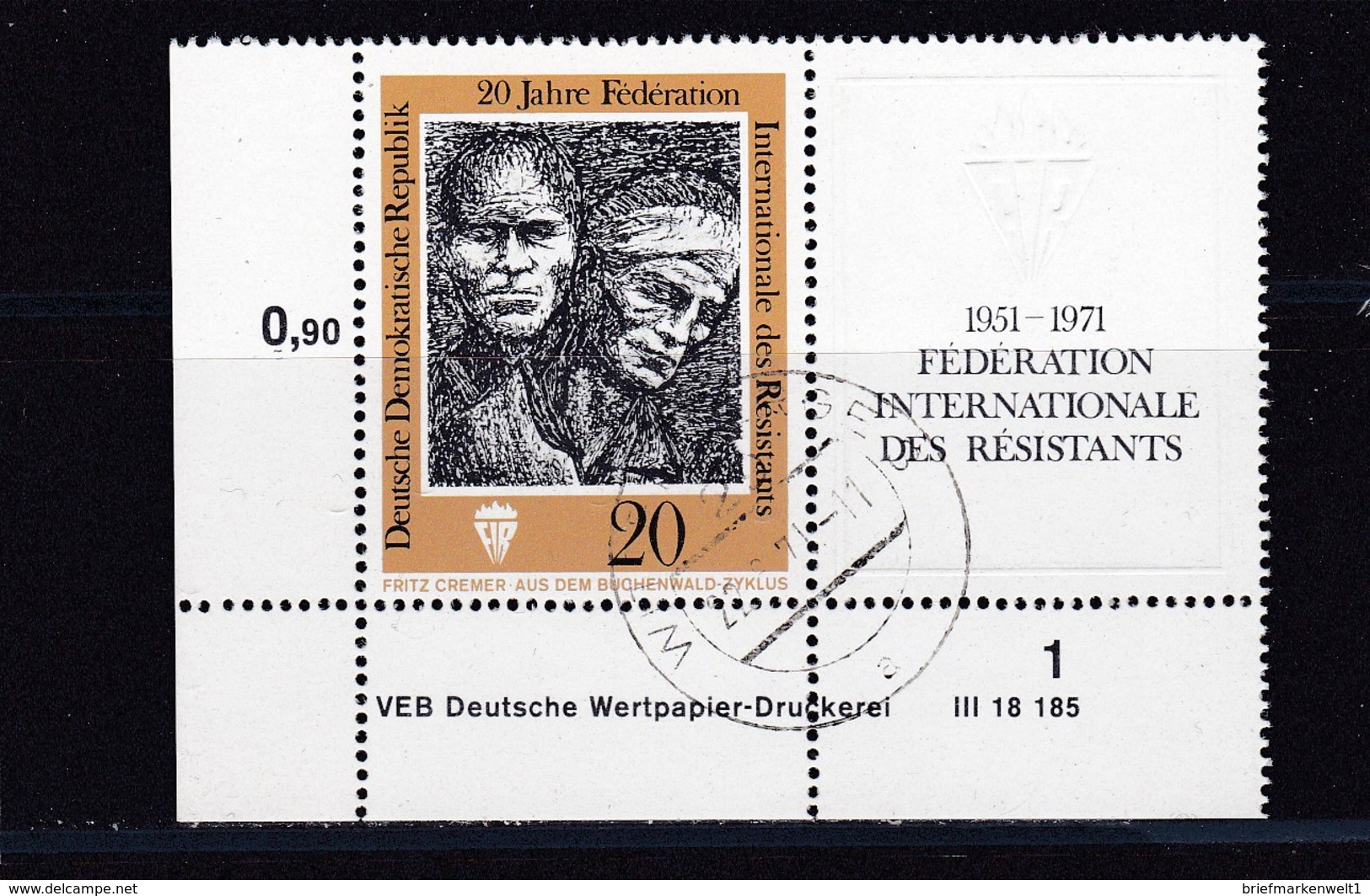 DDR, Nr. 1680/81 ZD DV, Gest. (K 4149a) - Gebraucht