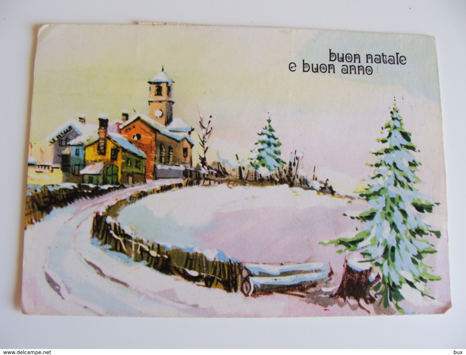 BUON NATALE  NOEL   E BUON  ANNO     POSTCARD USED    CONDITION PHOTO FORMATO  GRANDE - Altri & Non Classificati