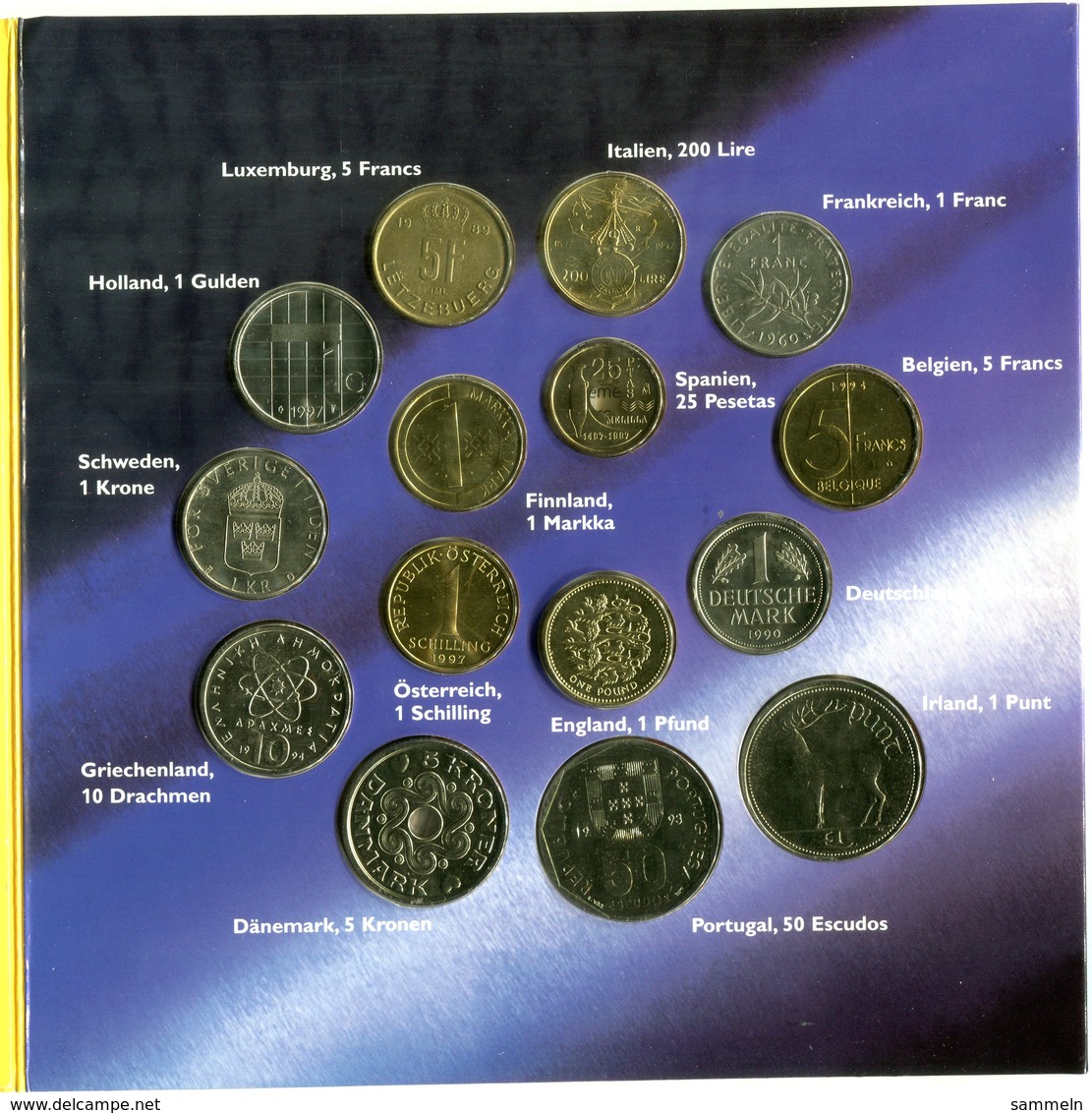 A086 - EUROPA - Kursmünzen Europas - 15 Länder Im Folder - Sonstige – Europa