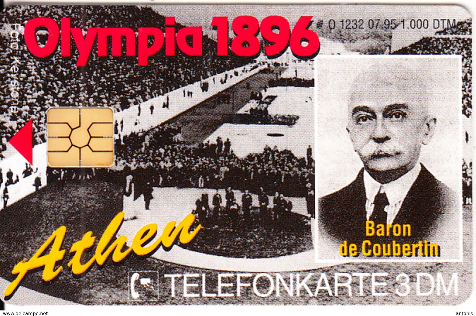 GERMANY - 100 Jahre Olympia 1/1896 Athen-Baron De Coubertin(O 1232), Tirage 1000, 07/95, Mint - O-Series : Séries Client