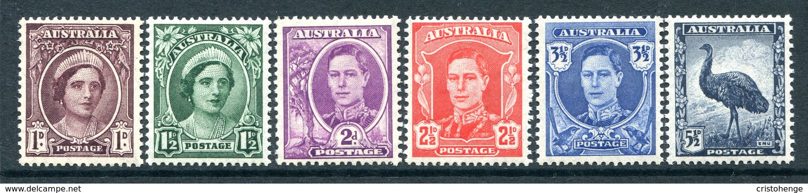 Australia 1942-50 KGVI Definitives Set MNH (SG 203-208) - Mint Stamps