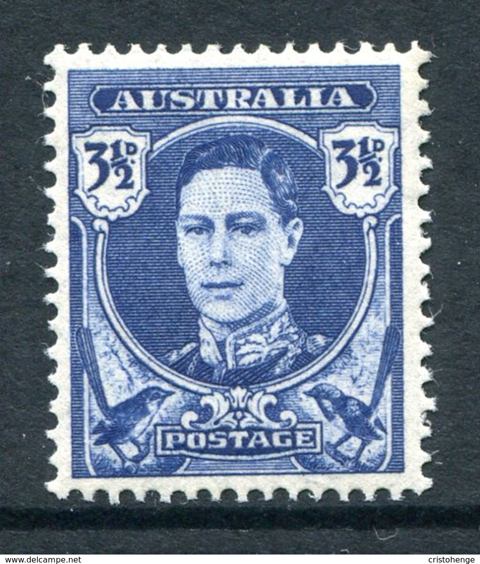 Australia 1942-50 KGVI Definitives - 3½d King George VI - Deep Blue LHM (SG 207a) - Ongebruikt