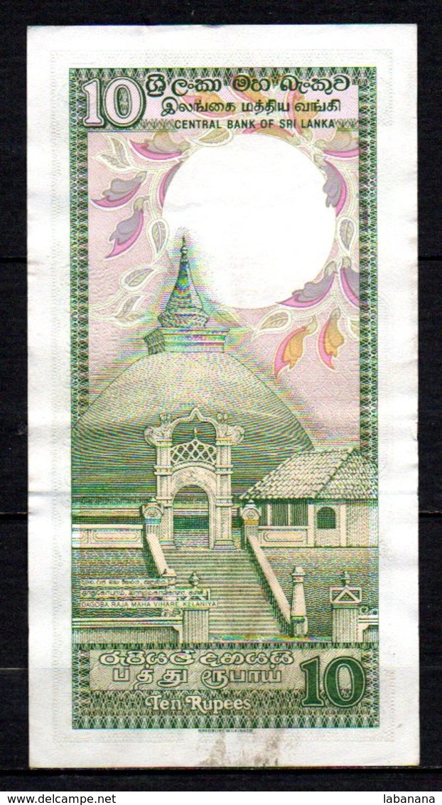 625-Sri Lanka Billet De 10 Rupees 1989 F88 - Sri Lanka