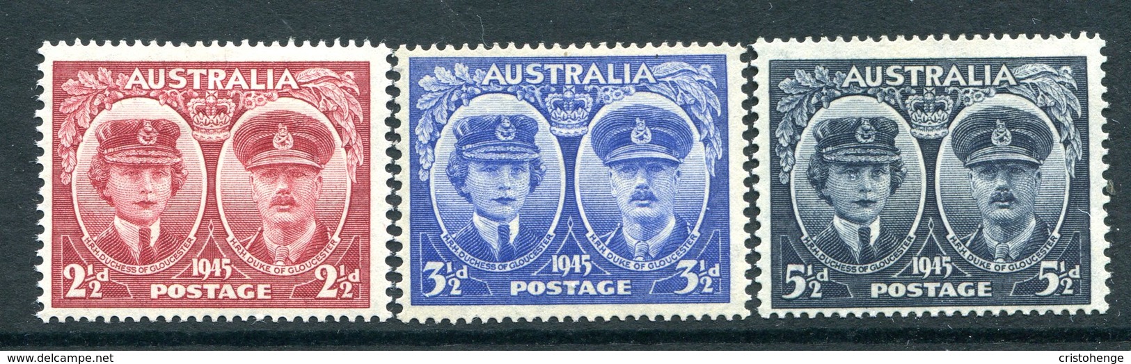 Australia 1945 Arrival Of Duke & Duchess Of Gloucester Set HM (SG 209-211) - Mint Stamps