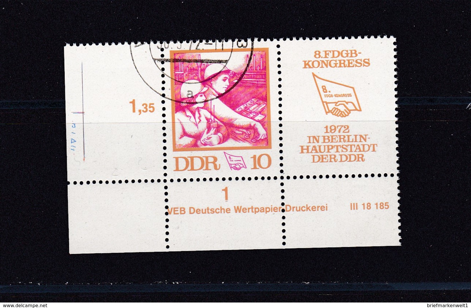 DDR, Nr. 1761/Zf ZD DV, Gest. (K 4149k) - Gebraucht