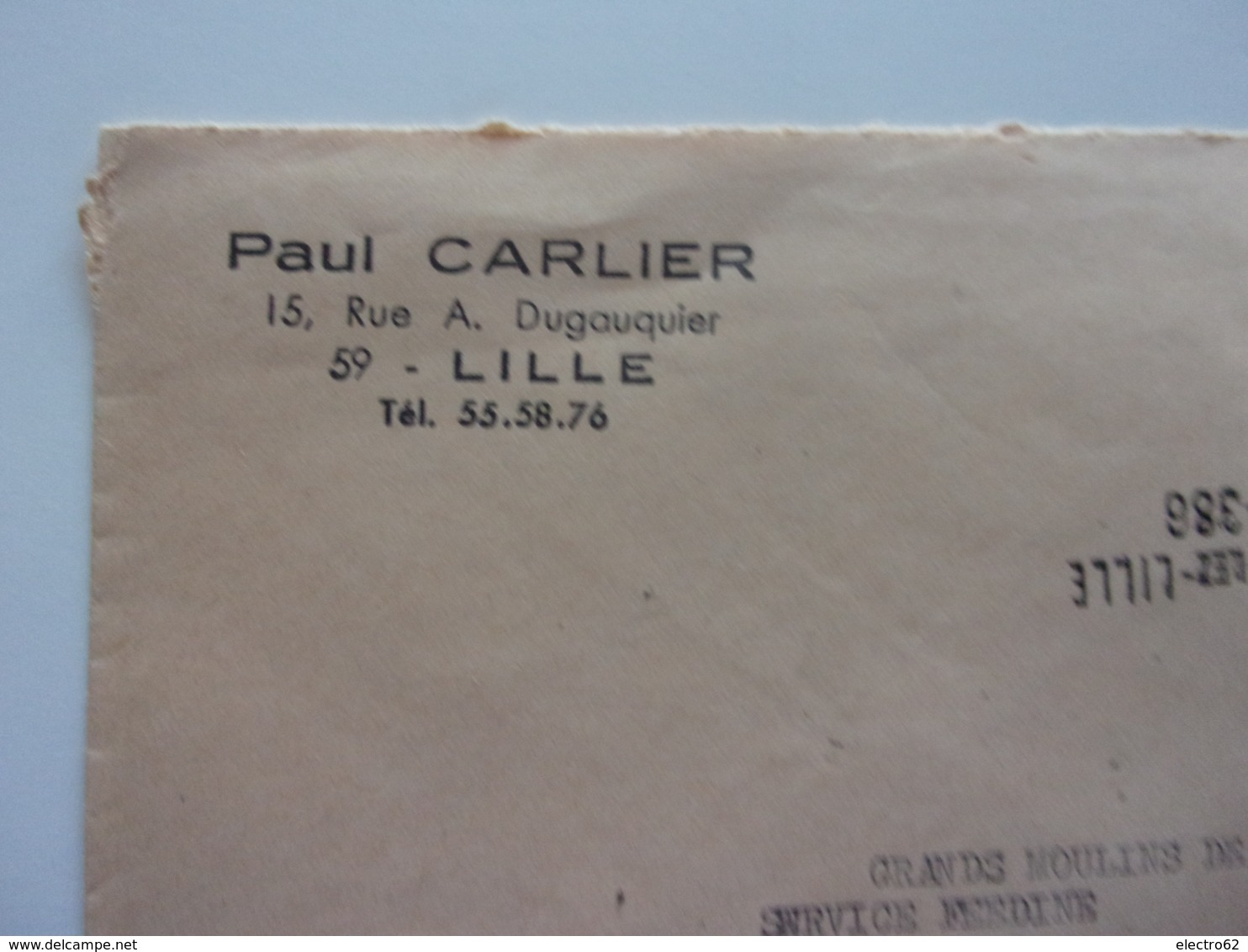 Cachet D'annulation Marquette-Lez-Lille Paul Carlier Dugauquier Grands Moulins De Paris Nord - Cachets Manuels