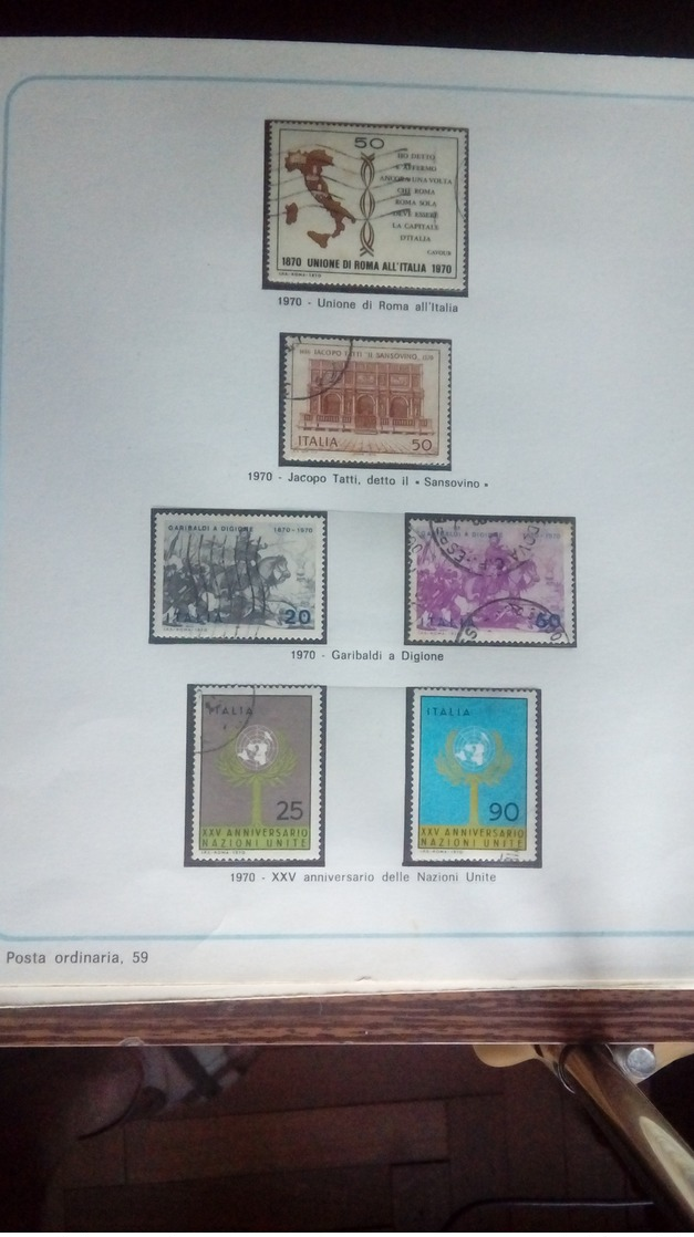 francobolli varie epoche italia 1957 - 1989 freschi