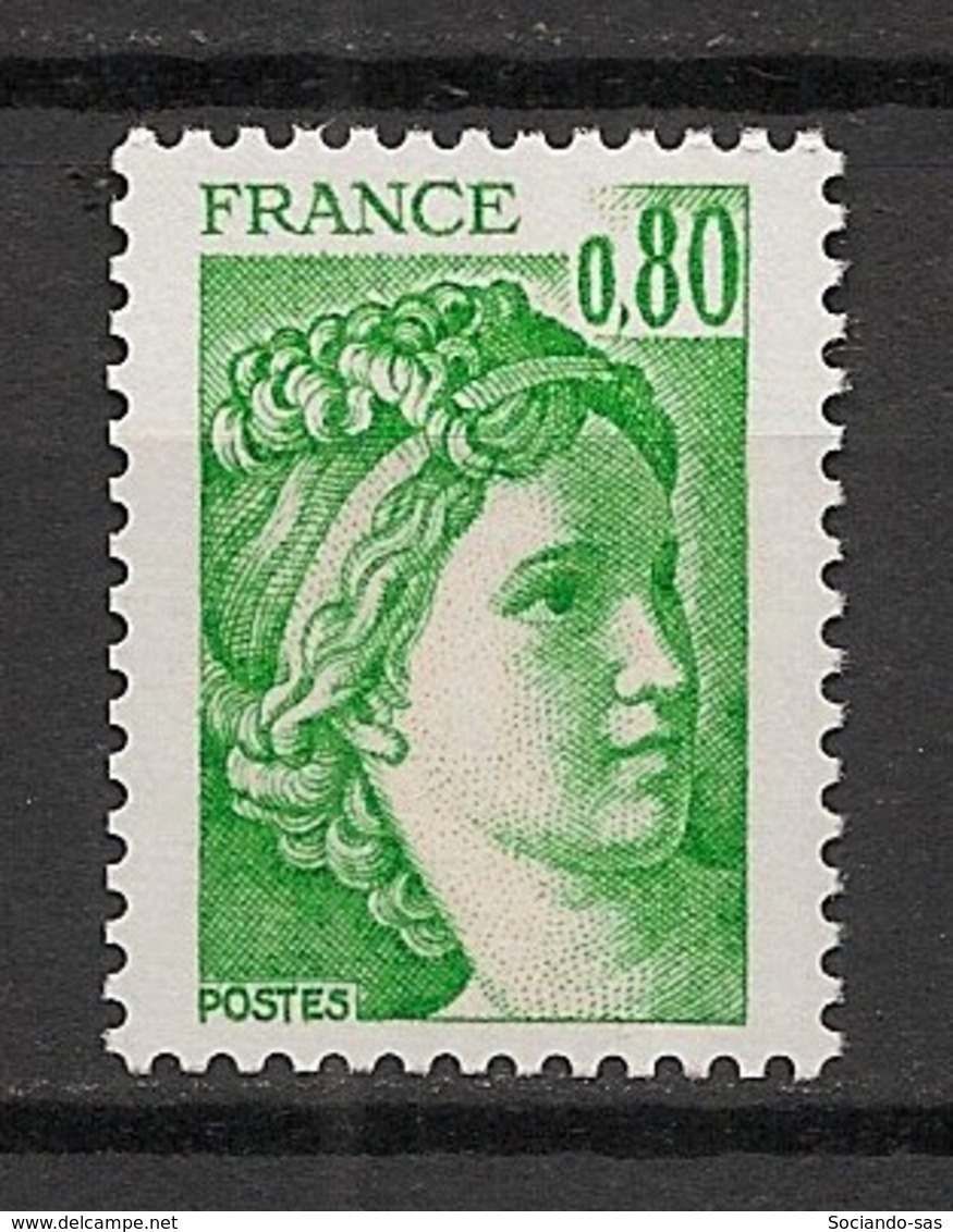 France - 1977 - N°Yv. 1970a - Sabine 80c Vert - Sans Phosphore - Signé Calves - Neuf Luxe ** / MNH / Postfrisch - Ungebraucht