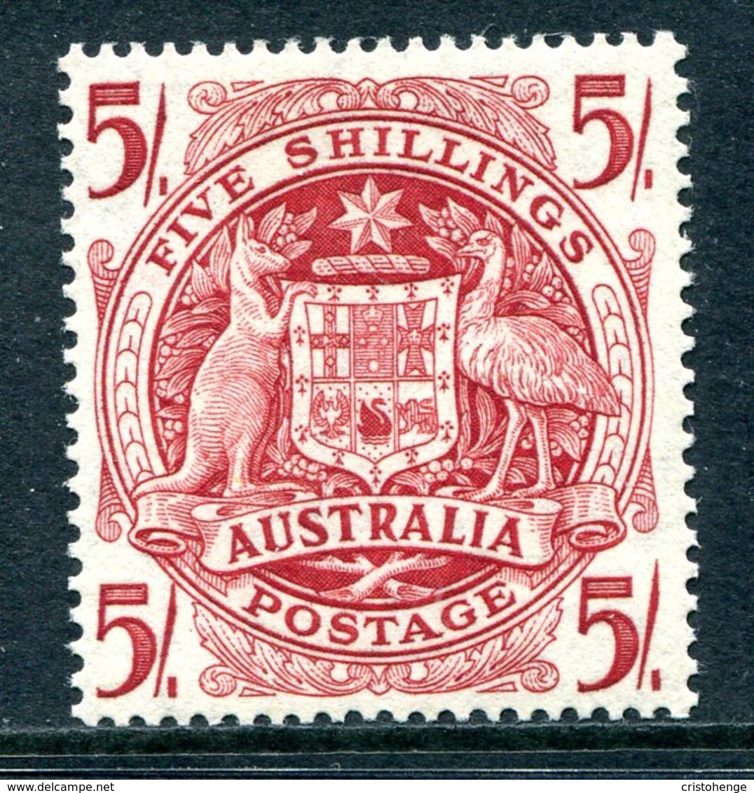 Australia 1948-56 Definitives - Wmk Upright - 5/- Coat Of Arms LHM (SG 224a) - Neufs