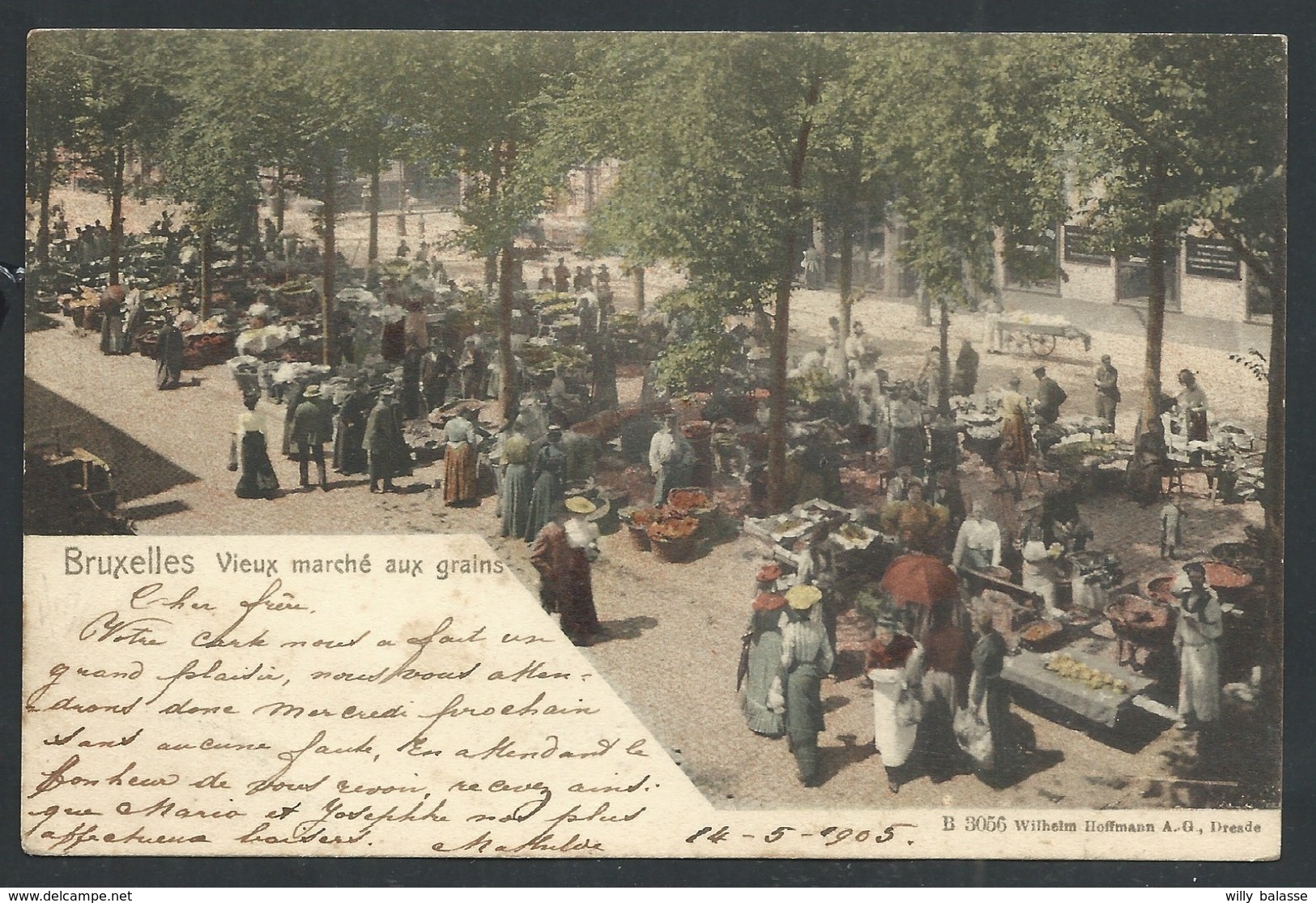 +++ CPA - BRUSSEL - BRUXELLES - Vieux Marché Aux Grains - Couleur 1905  // - Marchés