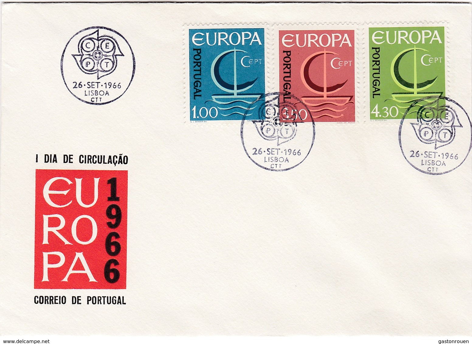 FDC PREMIER JOUR EUROPA 1966 Portugal - 1966