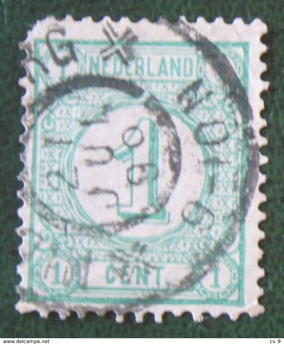 Cijfer Cipher Cifre Cifra Zegel 1 Cent Synthetische Druk NVPH 31a 31 A (Mi 31 B) 1894 Gestempeld /Used NEDERLAND - Gebraucht