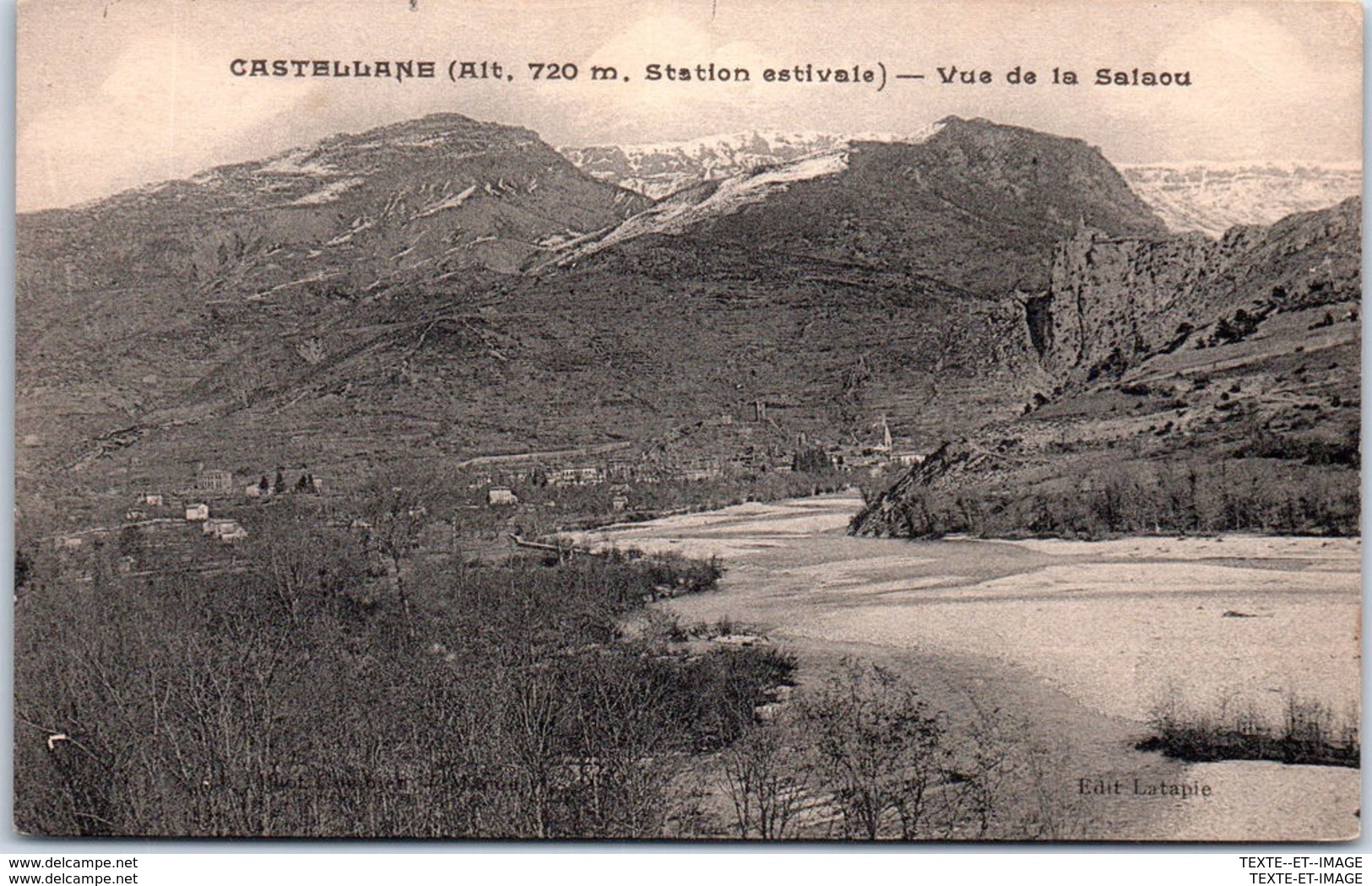 04 CASTELLANE - Vue De La Salaou - Castellane