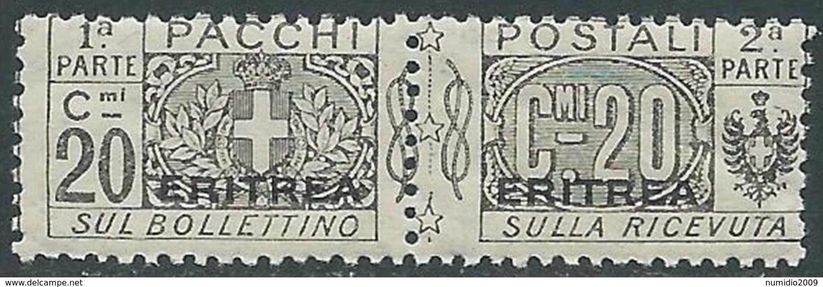 1917-24 ERITREA PACCHI POSTALI 20 CENT MNH ** - RA7 - Eritrea