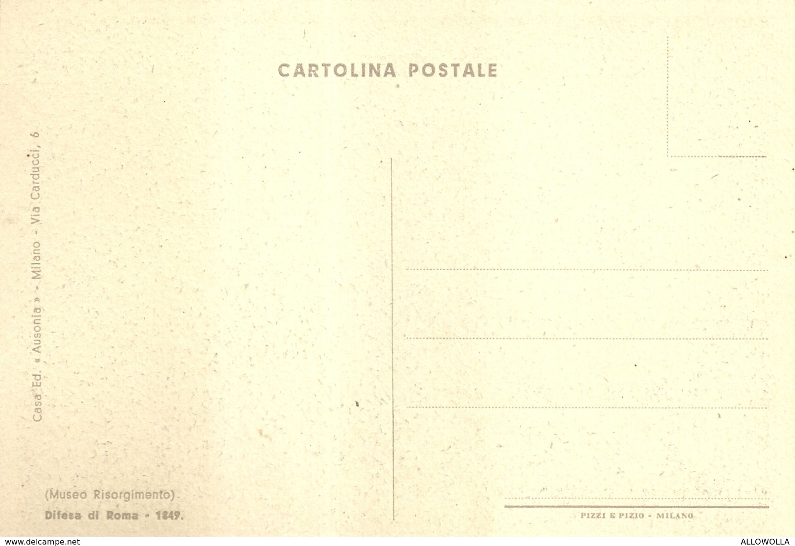 4470 "DIFESA DI ROMA-1849 (MUSEO RISORGIMENTO)"-CARTOLINA  POST.ORIG. NON SPED - Altri & Non Classificati