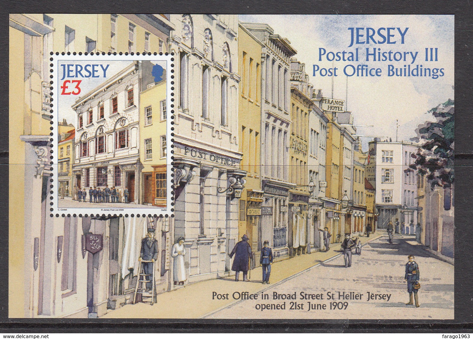 2009 Jersey Postal History Buildings Architecture    Souvenir Sheet MNH @  WELL BELOW FACE VALUE - Jersey