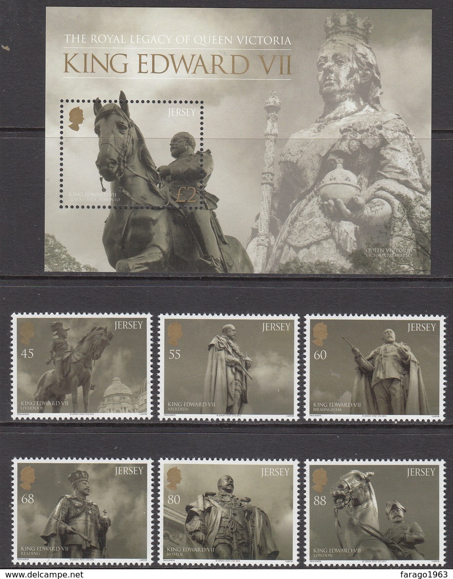 2013 Jersey Queen Victoria Legacy Complete Set Of 6 +   Souvenir Sheet MNH @  WELL BELOW FACE VALUE - Jersey