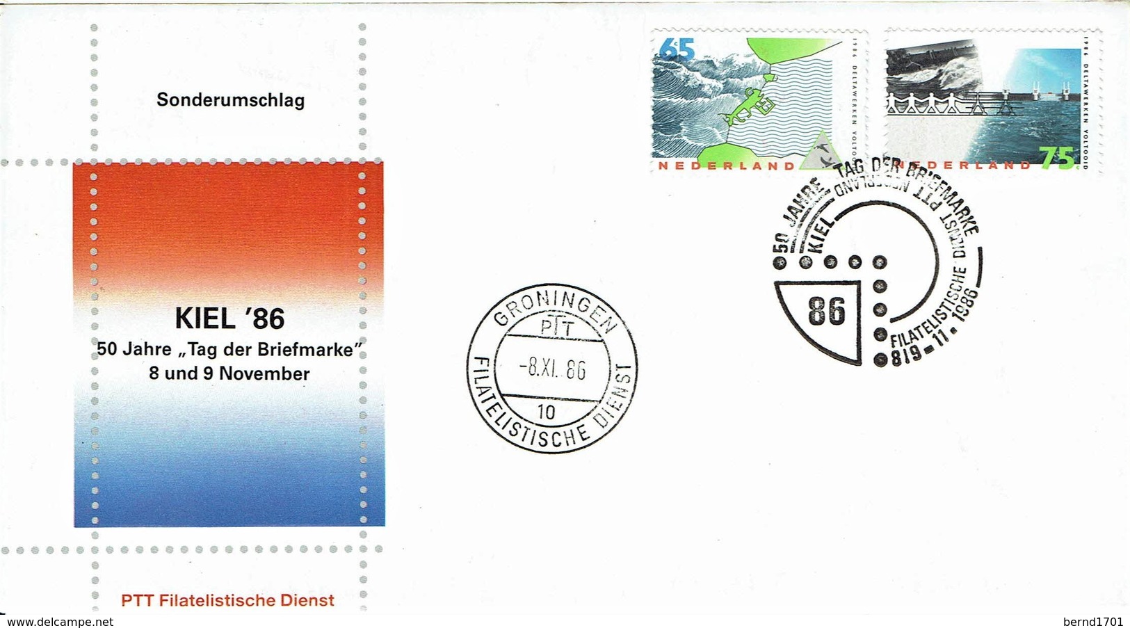 Niederlande / Netherland - Mi-Nr 1305/1306 Sonderstempel / Special Cancellation (c369) - Briefe U. Dokumente