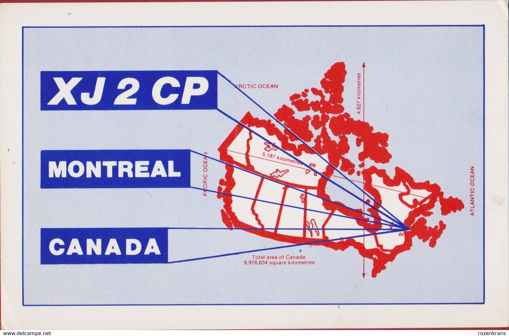 QSL Card Amateur Radio Station CB Funkkarte Montreal Canada Quebec 1985 Pierre Poeti Ste-Claire - Amateurfunk