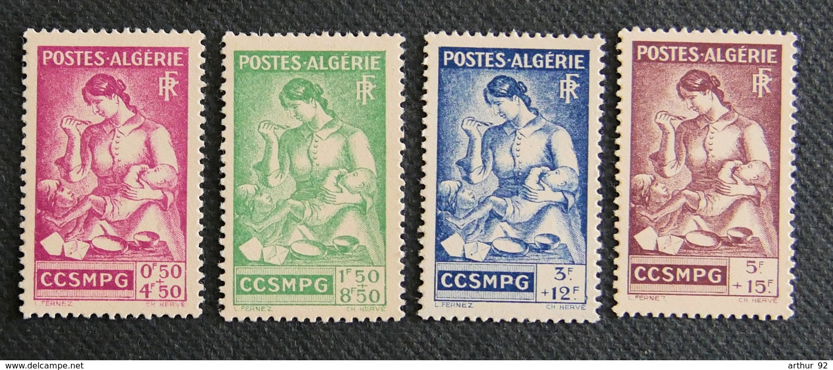 ALGERIE - 1944 - YT 205 à 208 ** - Algerien (1962-...)
